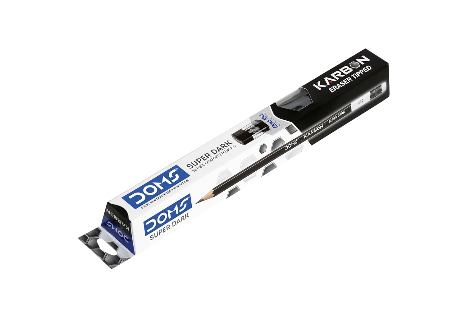 Doms Karbon R/T Super Dark Pencil Pack Of 10 With Free Eraser Inside - First Schooling