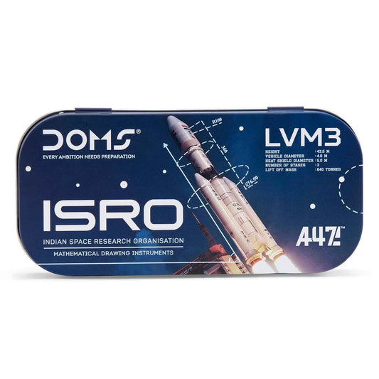 DOMS ISRO Mathematical Drawing Instrument Geometry Box| Total 11 Mathematical Instruments| Dual-Sided Tray For Easy Access to Instruments