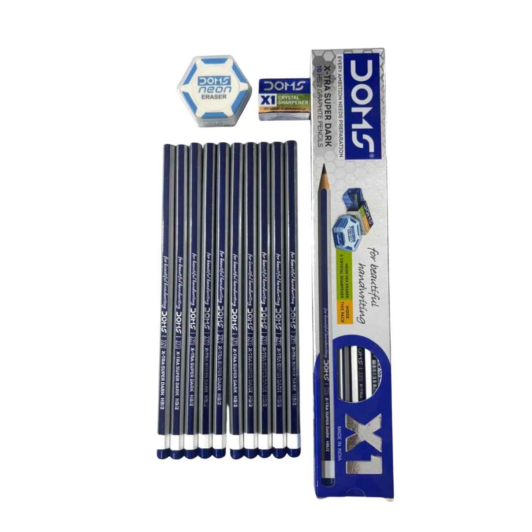 DOMS X1 Super Dark Pencils – Box Pack (Black) for Enhanced Creativity
