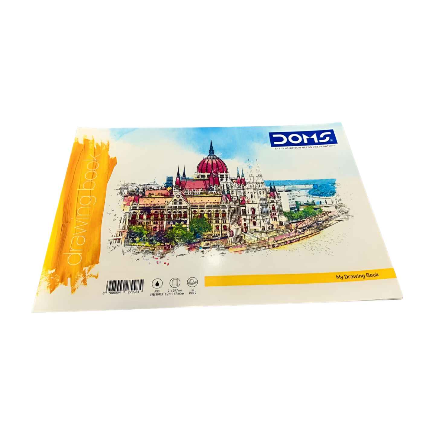 DOMS A3 Sketch Book 36 Pages | Acid-Free Drawing Paper 21x29.7 Cm - Perfect Doms Sketch Book A3 for Artists