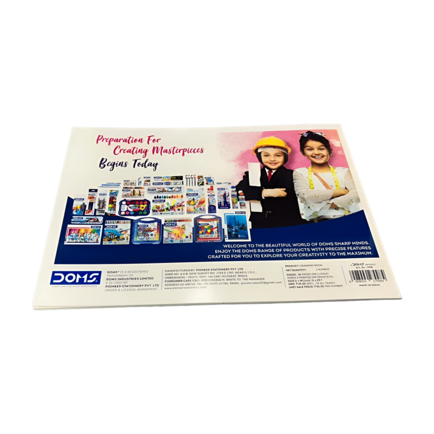 DOMS A3 Sketch Book 36 Pages | Acid-Free Drawing Paper 21x29.7 Cm - Perfect Doms Sketch Book A3 for Artists