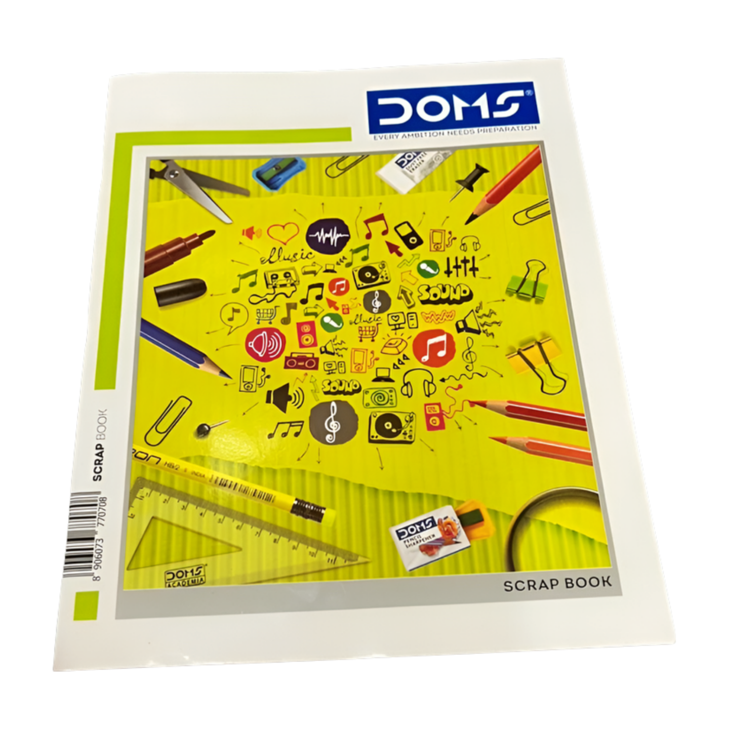 Doms Scrap Book for Kids - Soft Bound, 22cm x 28cm, 32 Pages of Plain Colourful Paper