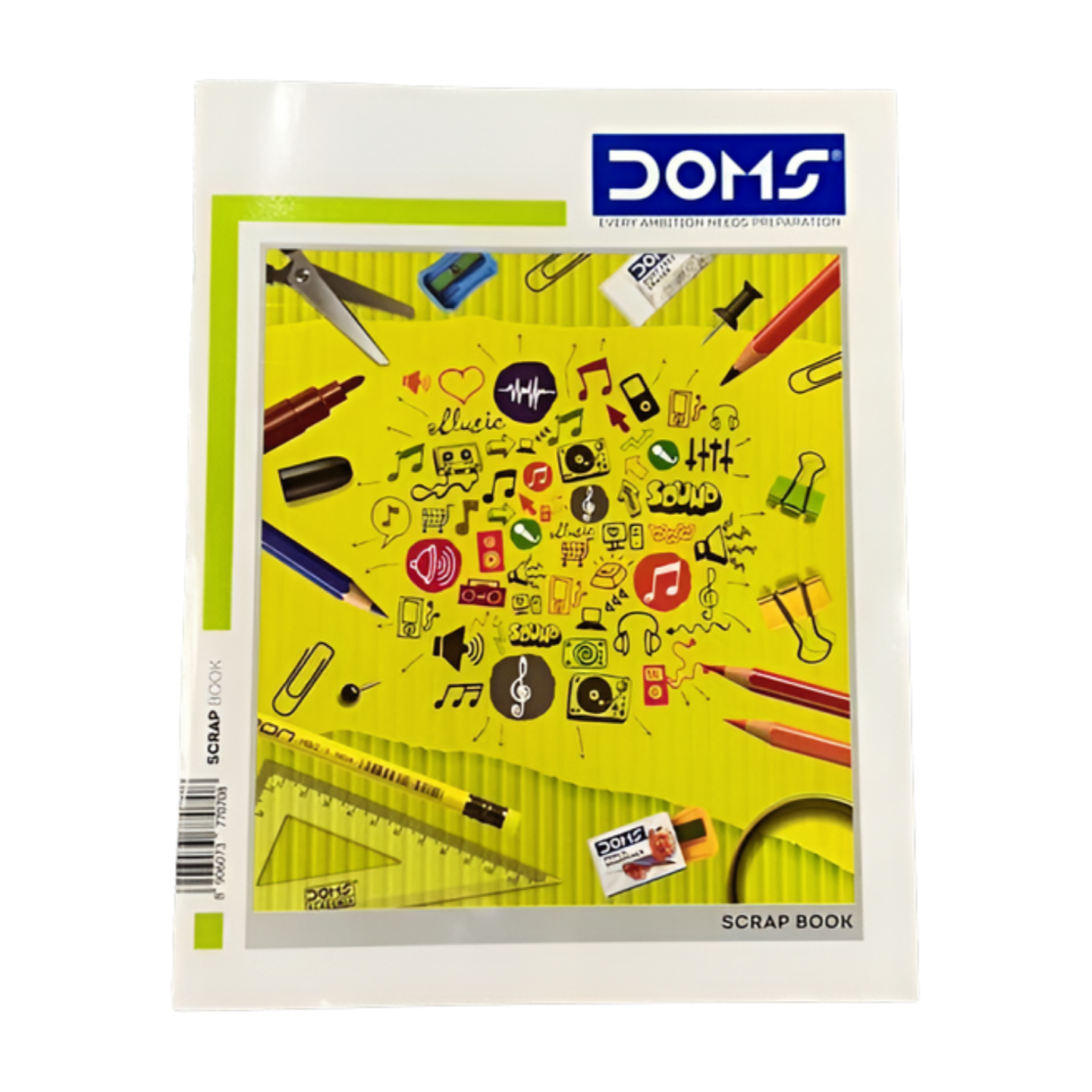 Doms Scrap Book for Kids - Soft Bound, 22cm x 28cm, 32 Pages of Plain Colourful Paper