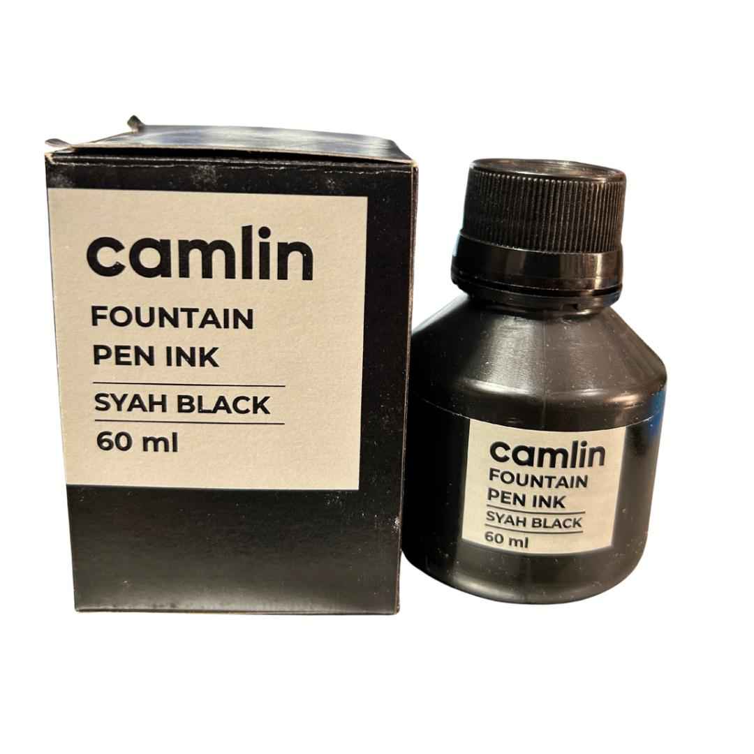 Camlin Fountain Pen Ink – 60ml Ink Bottle | Smooth Writing, Quick-Dry & Long-Lasting Ink for Fountain Pens | Blue, Black & Red available Pack of any 1
