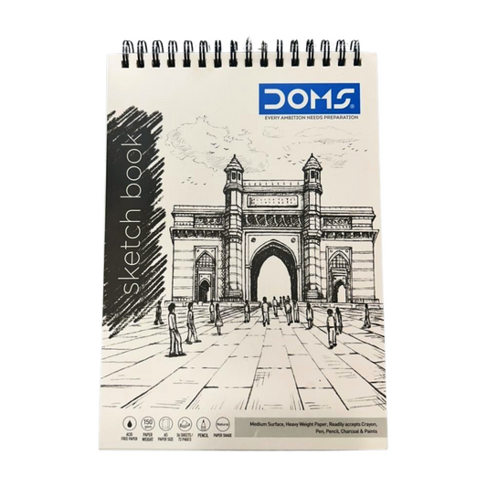 Doms A5 Sketch Book | 36 Sheets/72 Pages Wiro | Kids Colouring Book | Ideal for Drawing and Creativity